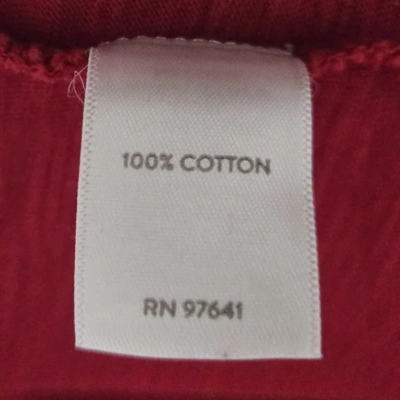 J JILL Red Cotton T-Shirt Dress with Short Sleeves and Pockets Size 1X - Picture 10 of 11